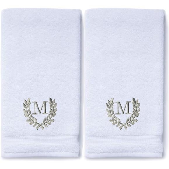 Decorative and Monogrammed Hand Towels for Bathroom Kitchen Makeup |Personalized - Picture 2 of 5